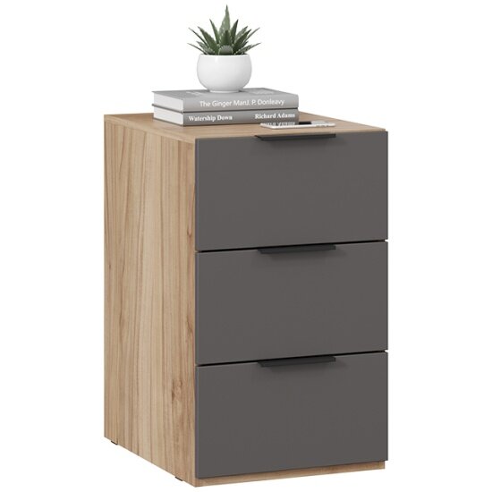 фото Тумба трия Порто ТД-393.15.01-11 универсальная Яблоня Беллуно/Графит софт