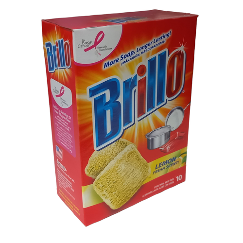 Губки для посуды с мылом Brillo Lemon 120шт.
