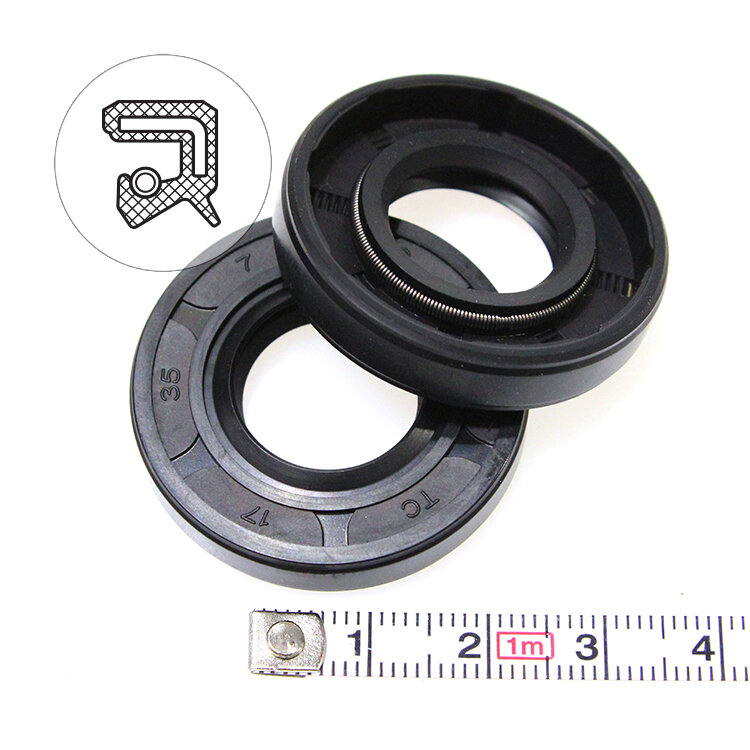 Манжета армированная (Сальник) 17х35х7 (тип 2 / TC) 70NBR (упаковка 2 шт.)