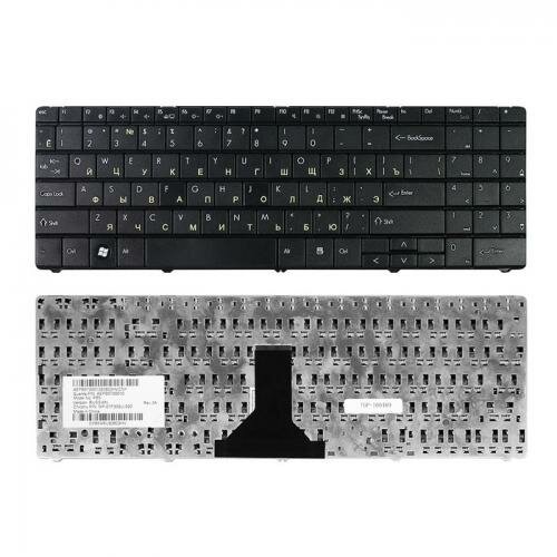 Клавиатура для ноутбука Packard Bell EasyNote ETNA-GM ML61 ML65 Series. Плоский Enter. Черная без рамки