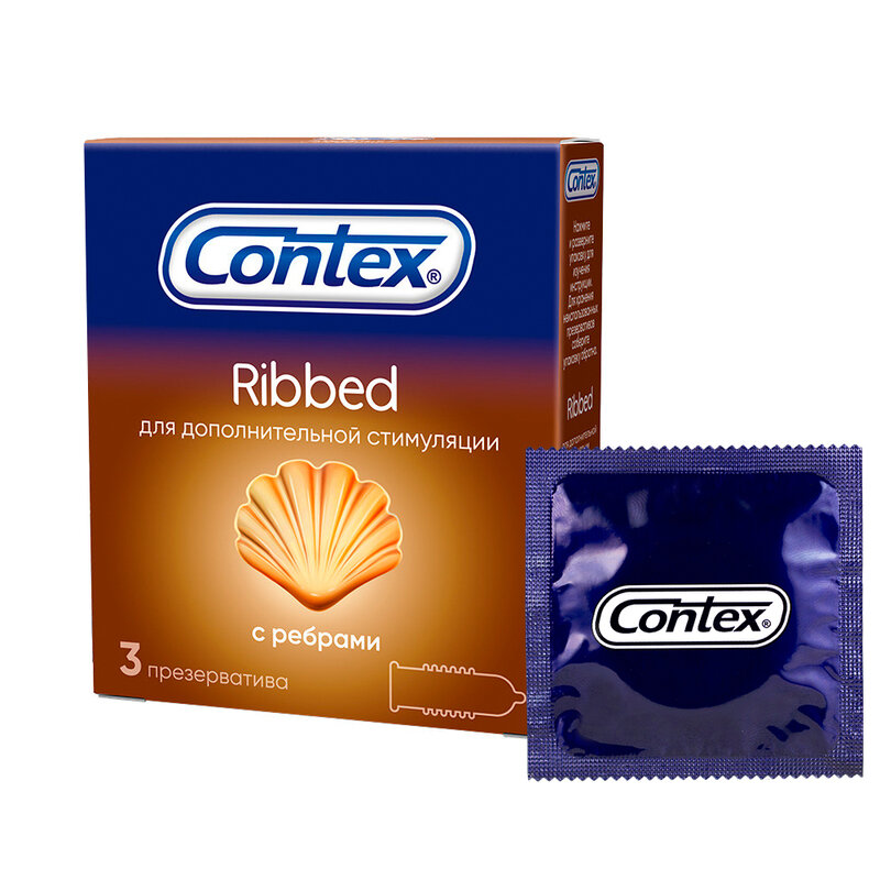 Презервативы Contex Ribbed, 3 шт.