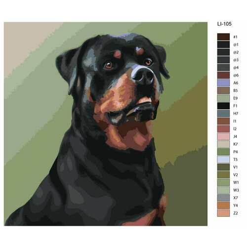 Картина по номерам,Живопись по номерам,72 x 72, LI-105, собака