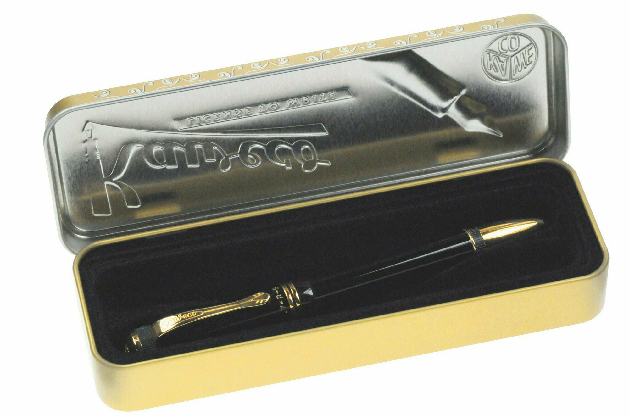 Жестяной футляр KAWECO для длинных ручек светло-коричневый - фото №3