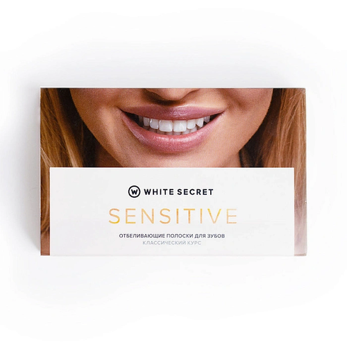 Отбеливающие полоски White Secret Sensitive, 14 пар отбеливающие полоски 14 саше white secret sensitive 28 шт