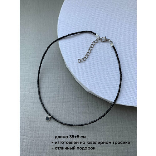 фото Чокер, бисер, длина 35 см., белый sofiaccessories