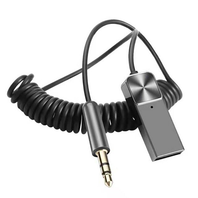 Bluetooth адаптер в машину с разъемом AUX, AMFOX, ABTA-505, беспроводной аудио ресивер, блютуз адаптер в автомобиль, аукс для машины, черный — фото 11
