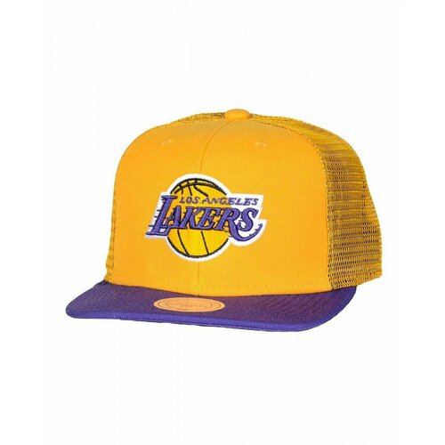 фото Бейсболка mitchell & ness, размер one size fits all, фиолетовый, желтый