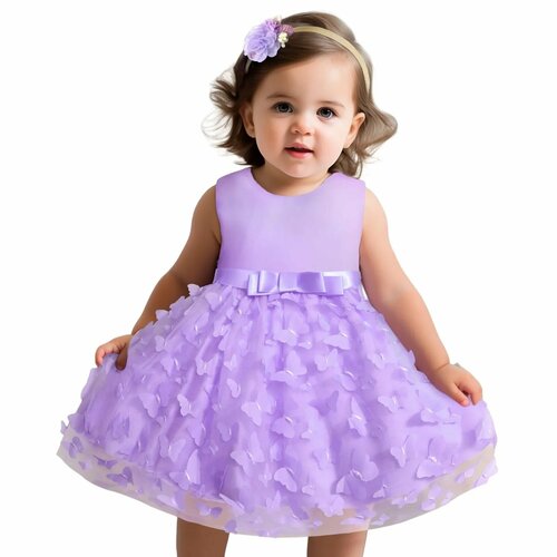 Платье NNJXD, размер 12-18, фиолетовый