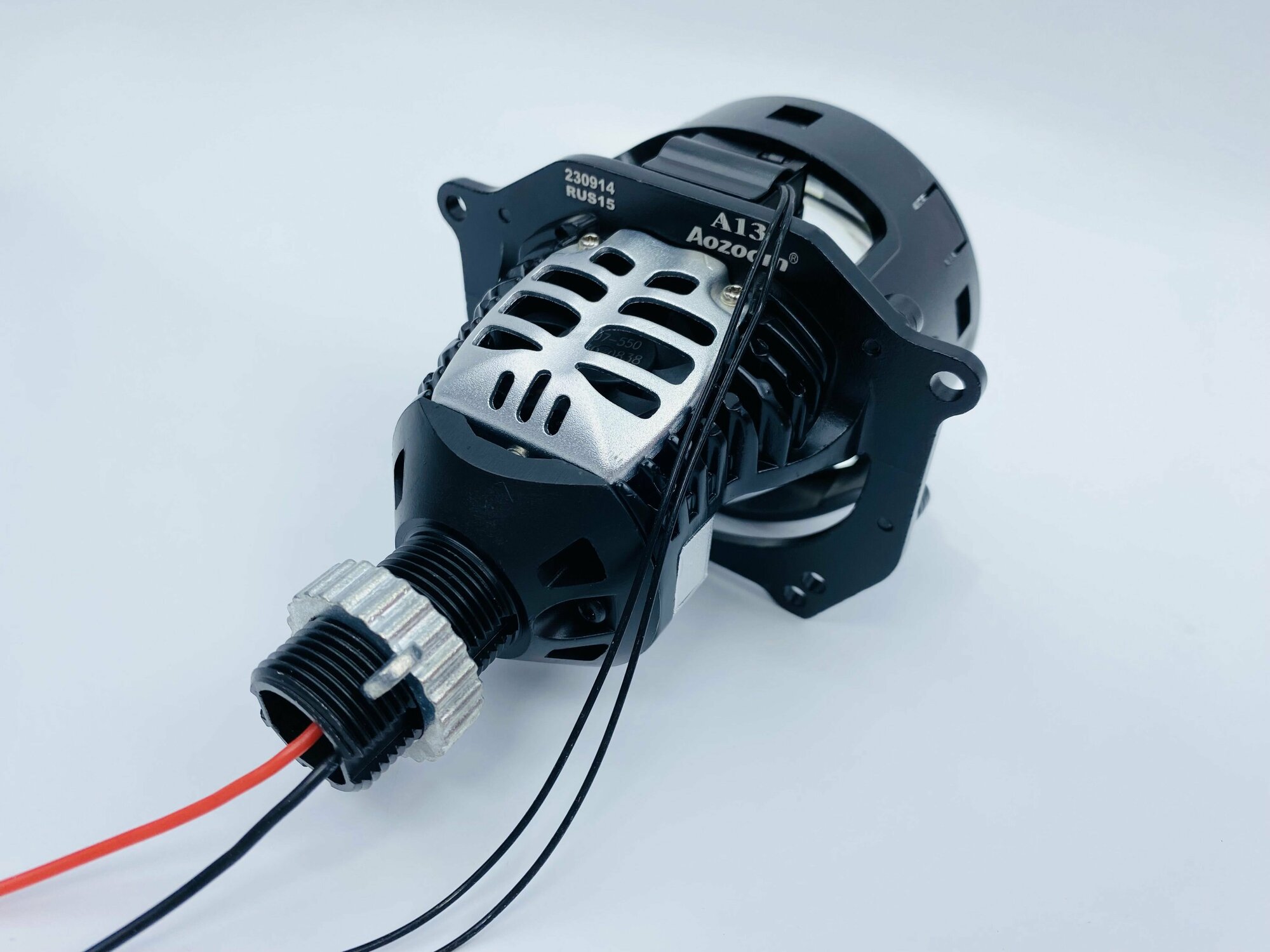Светодиодные би лед модули ближнего/дальнего света Bi LED Aozoom A13 New 2023, 12V, 5500K, 3.0", комплект, 2 линзы — фото 6