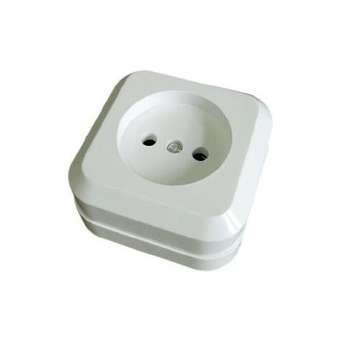 Розетка TDM Ладога 2П открытой установки IP20 10А, белая TDM Electric - фото №9