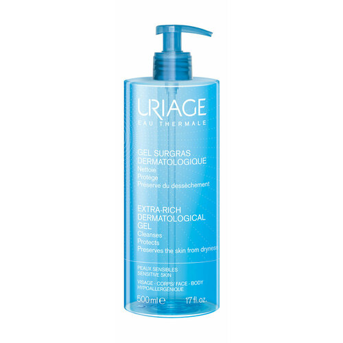 гель uriage extra rich dermatological gel 50 мл Обогащенный дерматологический гель для лица и тела 500 мл Uriage Extra Rich Dermatological Gel