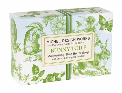 Парфюмированное мыло в бумажной обертке Michel Design Works Bunny Toile Boxed Single Soap