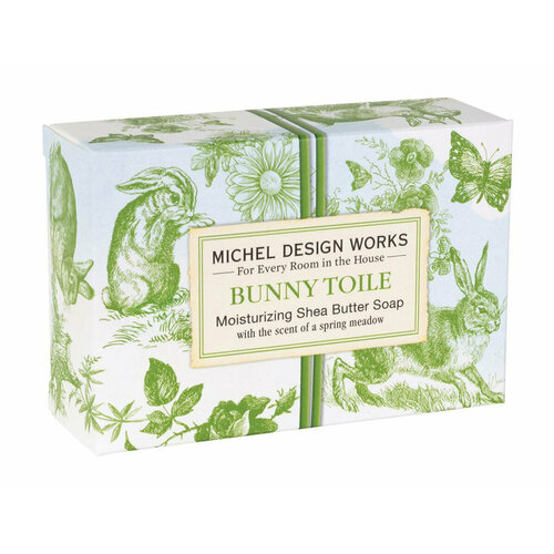 Парфюмированное мыло в бумажной обертке Michel Design Works Bunny Toile Boxed Single Soap michel design works bunny toile boxed single soap
