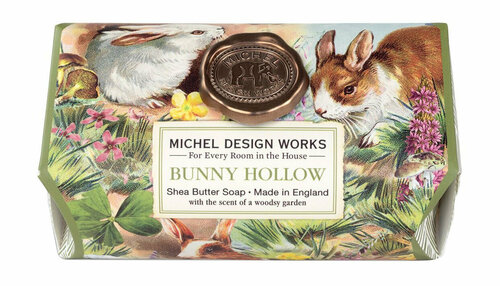 Парфюмированное мыло в бумажной обертке Michel Design Works Bunny Hollow Large Bath Soap Bar