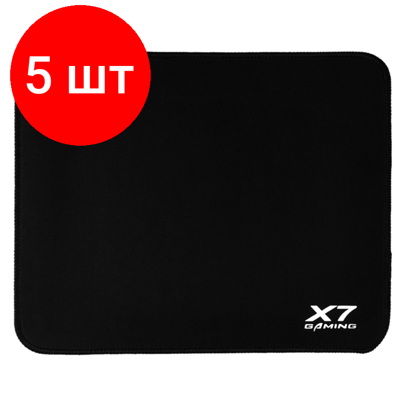 Комплект 5 штук, Коврик для мыши A4Tech X7 Pad X7-200MP черный 250x200x3мм