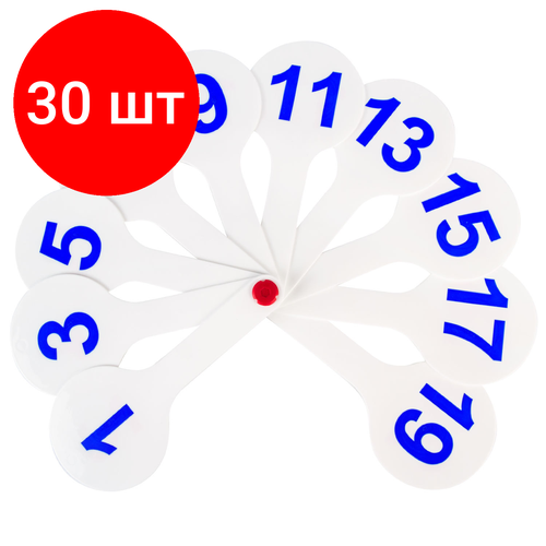 Комплект 30 шт, Веер-касса (цифры от 1 до 20) пифагор, 227392 веер касса цифры от 1 до 20 пифагор 227392