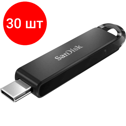 Комплект 30 штук, Флеш-память 32GB SanDisk CZ460 Ultra Type-C, USB Type-C, Black