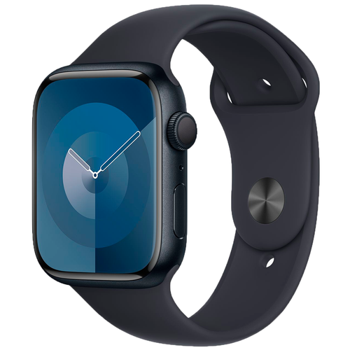 Часы Apple Watch Series 9 45mm Aluminium Case Sport Band Midnight ML MR9A3LLA 5363000₽