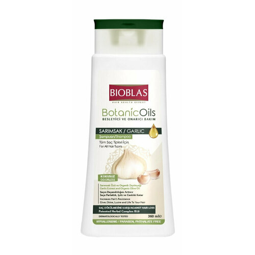 bioblas black garlic shampoo 1000ml Шампунь против выпадения волос с экстрактом чеснока Bioblas Botanic Oils Garlic Shampoo