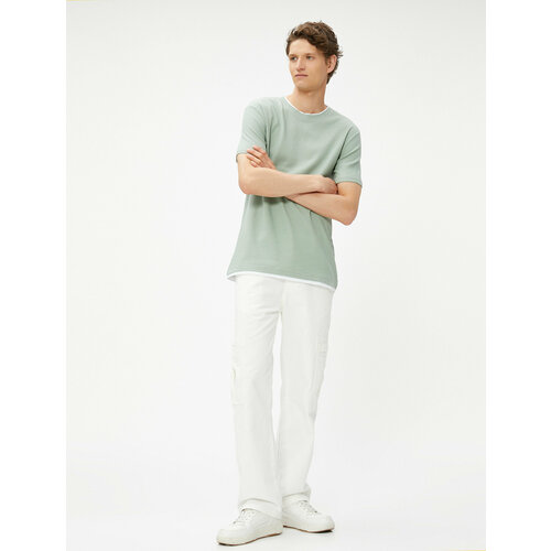 фото Футболка koton, размер xl, зеленый