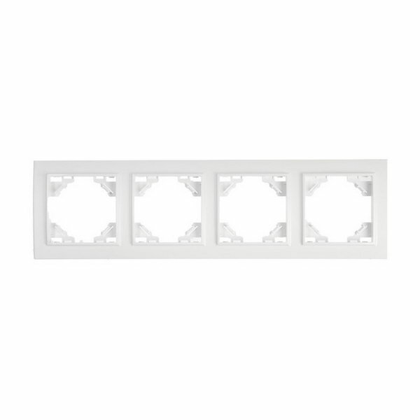 Рамка четырехместная горизонтальная, серия Эрна, PFR00-9004-01, белый