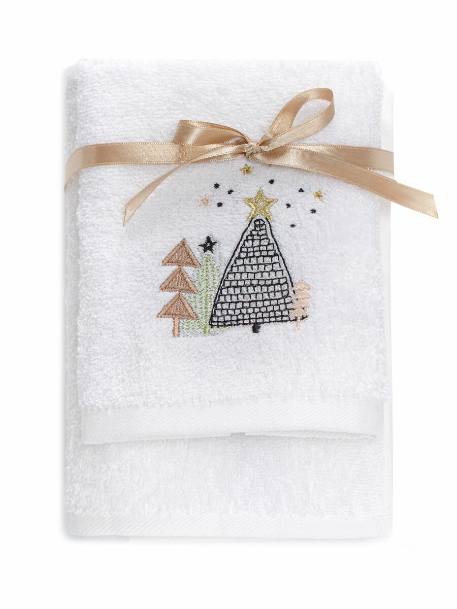 Комплект подарочных махровых полотенец