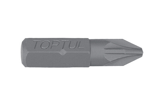 Бита насадка крестообразная для шуруповерта PZ2 25мм TOPTUL FSCA0802