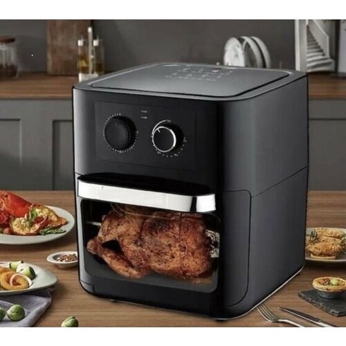 Высококачественная Мини печь электрическая объем 12 л Аэрогриль с вращающейся корзиной для приготовления куры гриль картофель фри овощей 999900₽