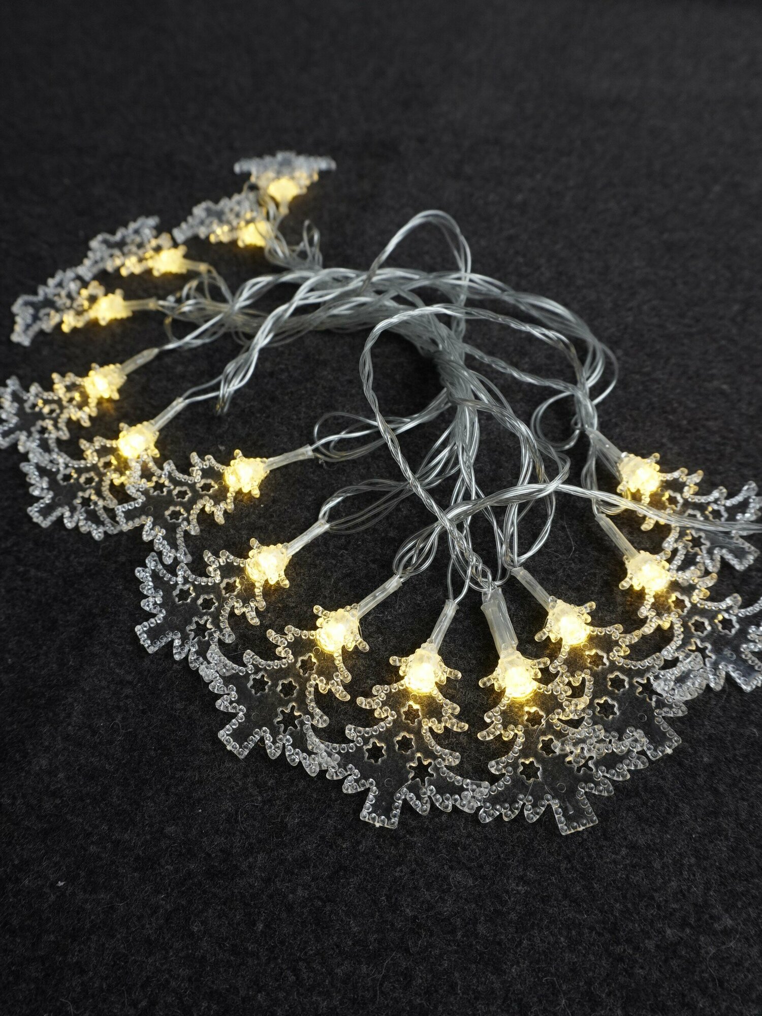 фото Гирлянда электрическая насадка Елочка 5 м, 20LED, шампань, пост. свеч, ПВХ проз, 220В, 381-311 сноу БУМ