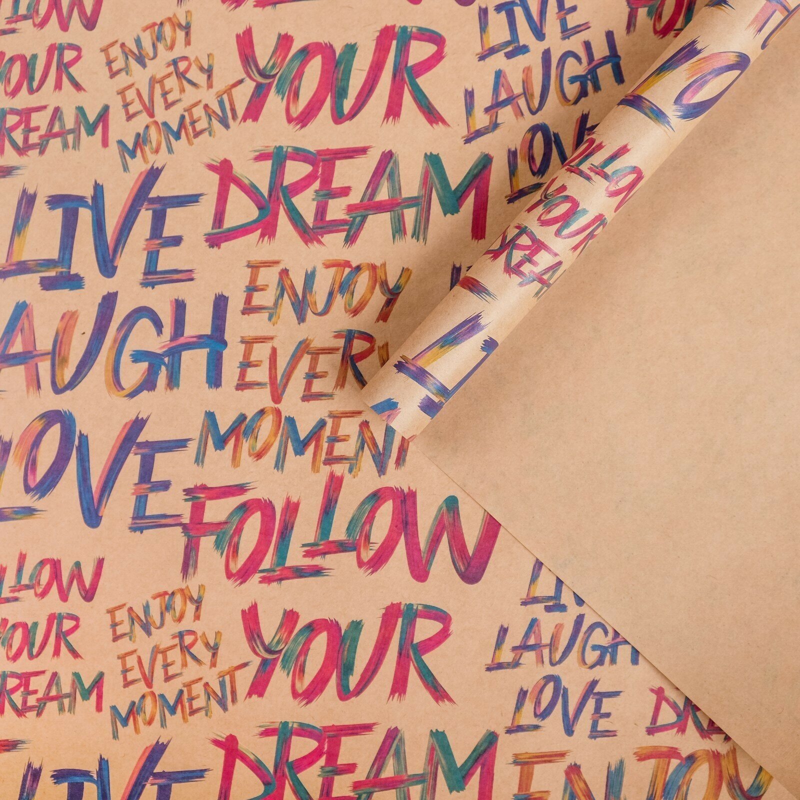 ! Бумага упаковочная 2 листа крафтовая «Follow your dream» 50 х 70 см