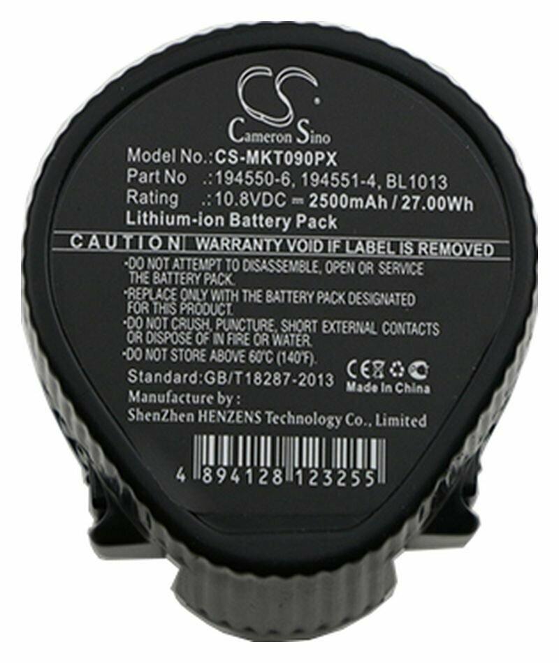 Изображение Аккумулятор Cameron Sino для инструмента Makita DF330, CL100, DF030, MR051, HP330D, JV100D, ML100, TD090, p/n: 194550-6, 194551-4, BL1013, BL1014, 2.5Ач