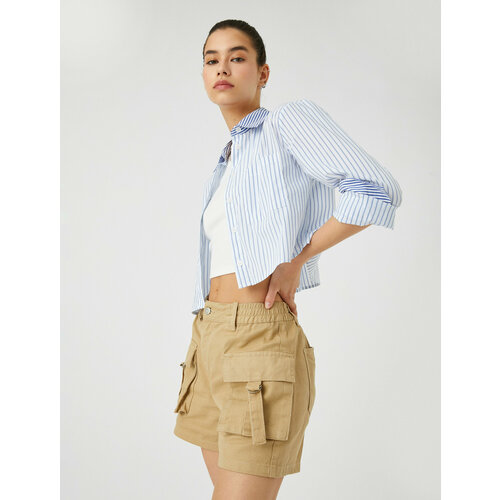 фото Шорты koton, размер 46, коричневый