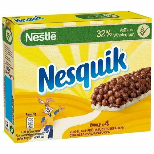 Батончик Nestle Nesquik Cerealien Rigel, 4 штуки х 25 г