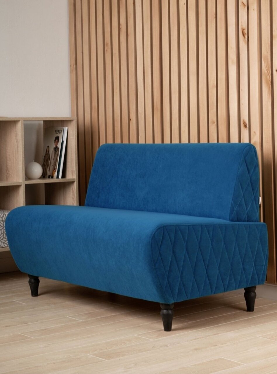 фото Диван "Lakshmi" 3 велюр, 110x67x73 см, синий