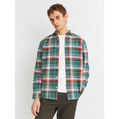 фото Рубашка zolla, размер m, зеленый