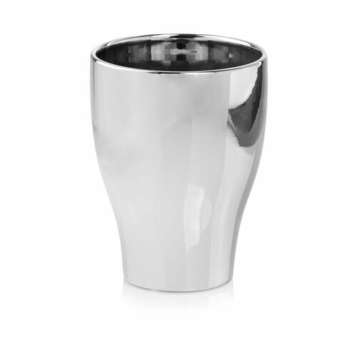 Кашпо для орхидей керамическое Moon серебро d14 см h18 см 1,8 л