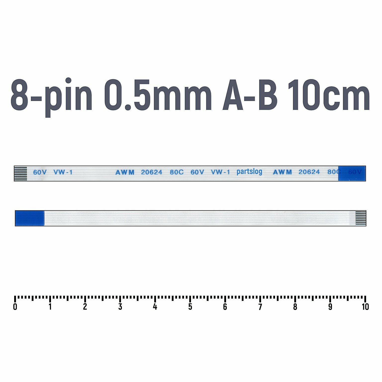 Шлейф подключения платы LS-H323P для HP 15-DY Серии 8-pin 0.5mm A-B 10cm L52025-001 (совместимый)