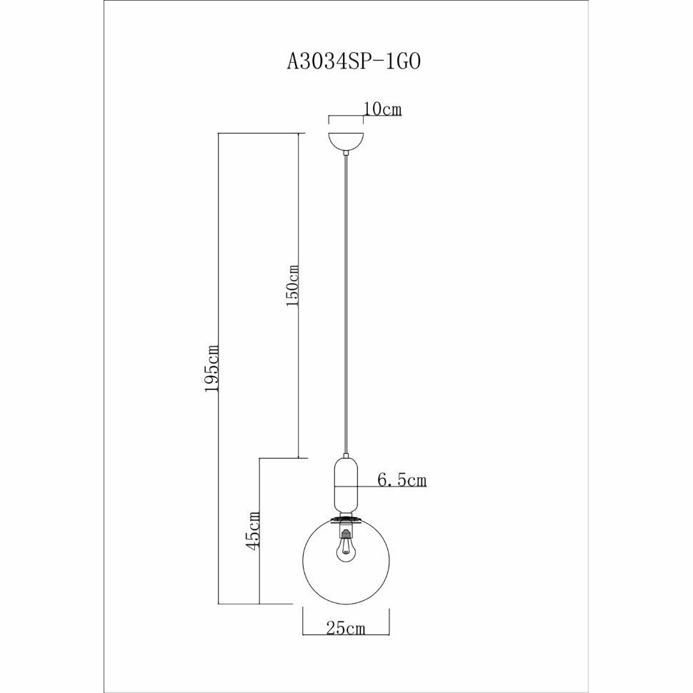 Светильник Arte Lamp BOLLA-SOLA A3034SP-1GO - фото №14