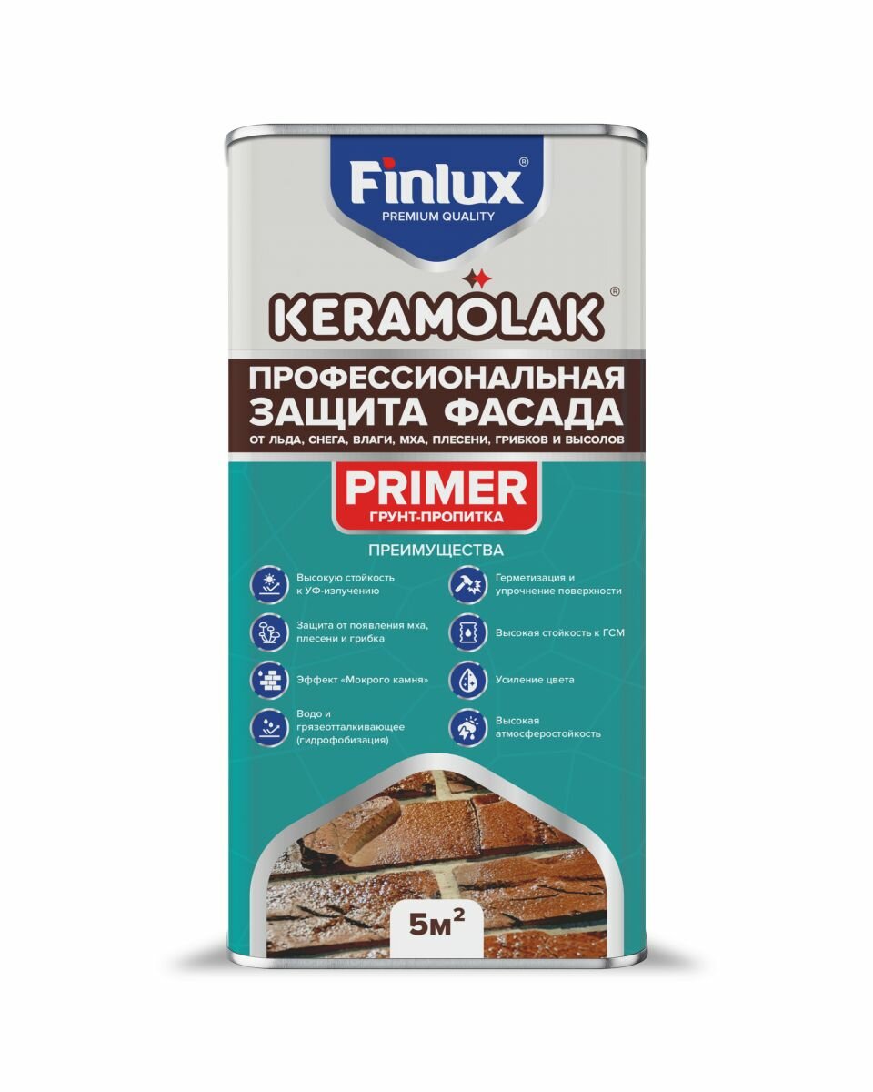 фото Грунт-пропитка Finlux Keramolak Primer 5 кв. м.
