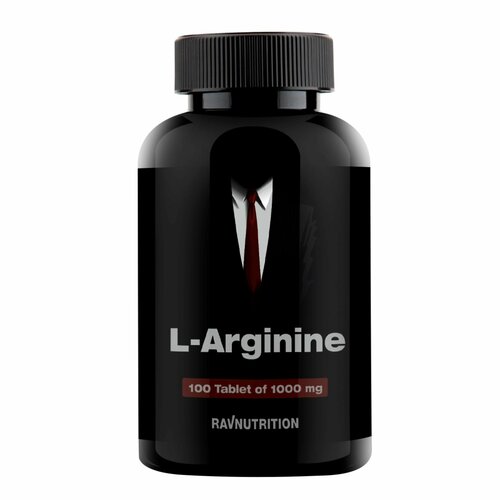 Аргинин (L-Arginine),100 таб по 1000мг. Спортивное питание, аминокислоты, для мышечной массы RavNutrition l arginine яблоко спортивное питание 500 г