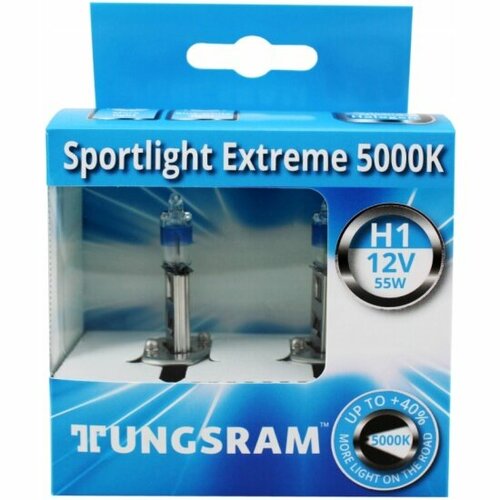 Лампа автомобильная TUNGSRAM SportLight Extreme H1 12V-55W (P14,5s), 2шт, 50310SUP PB2