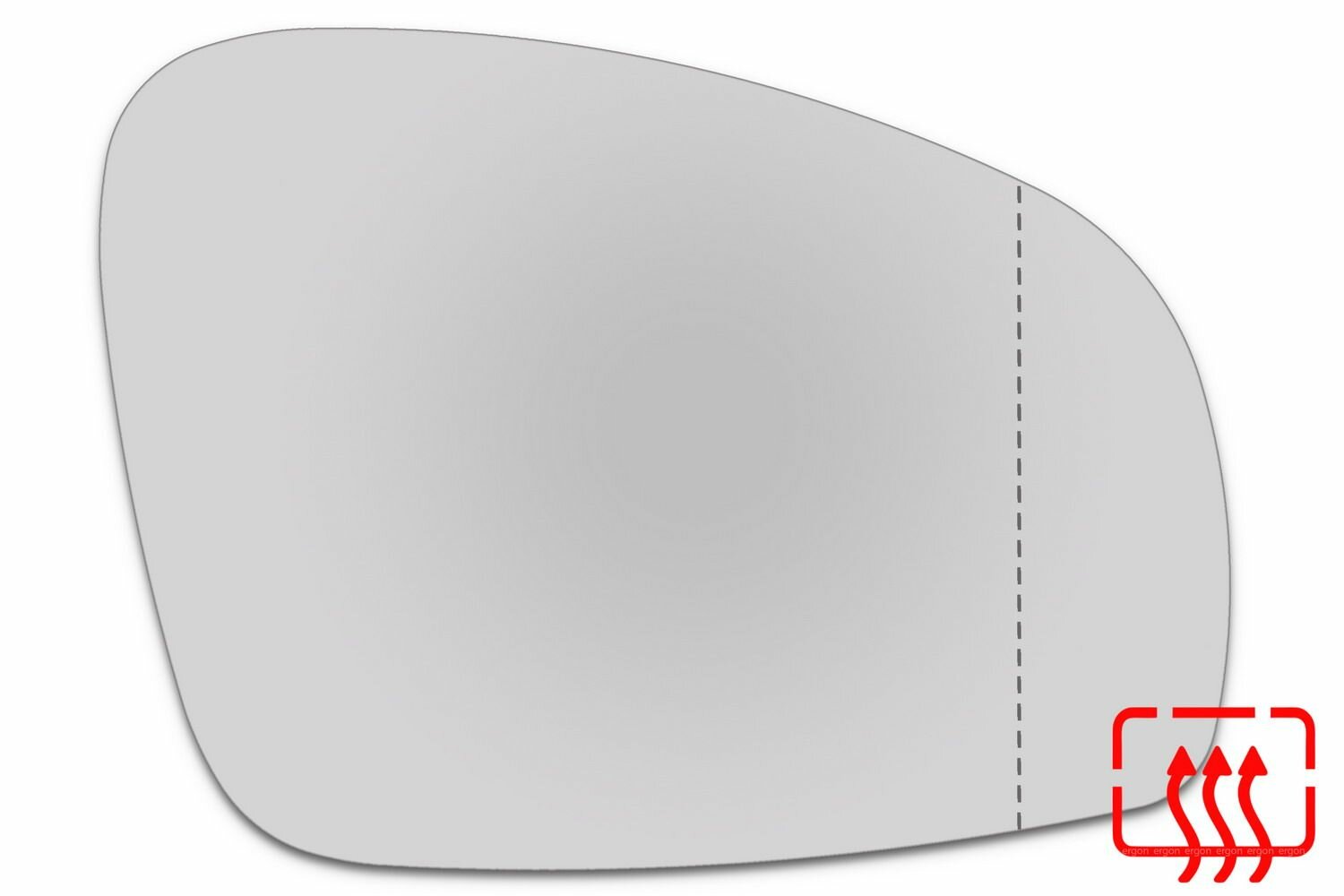 Зеркальный элемент правый SKODA Fabia II (07-14) асферика нейтральный с обогревом