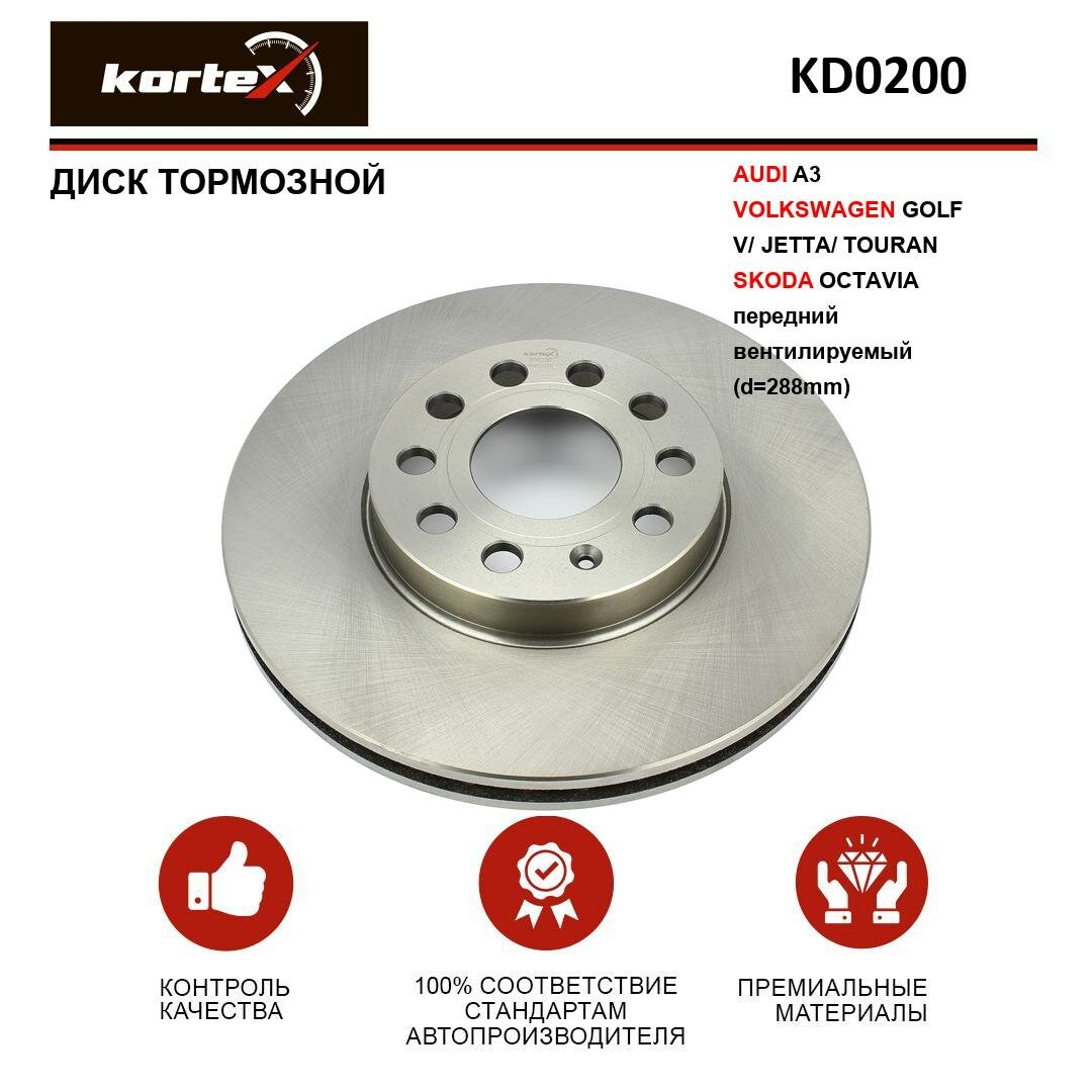 Тормозной диск передний KORTEX KD0200