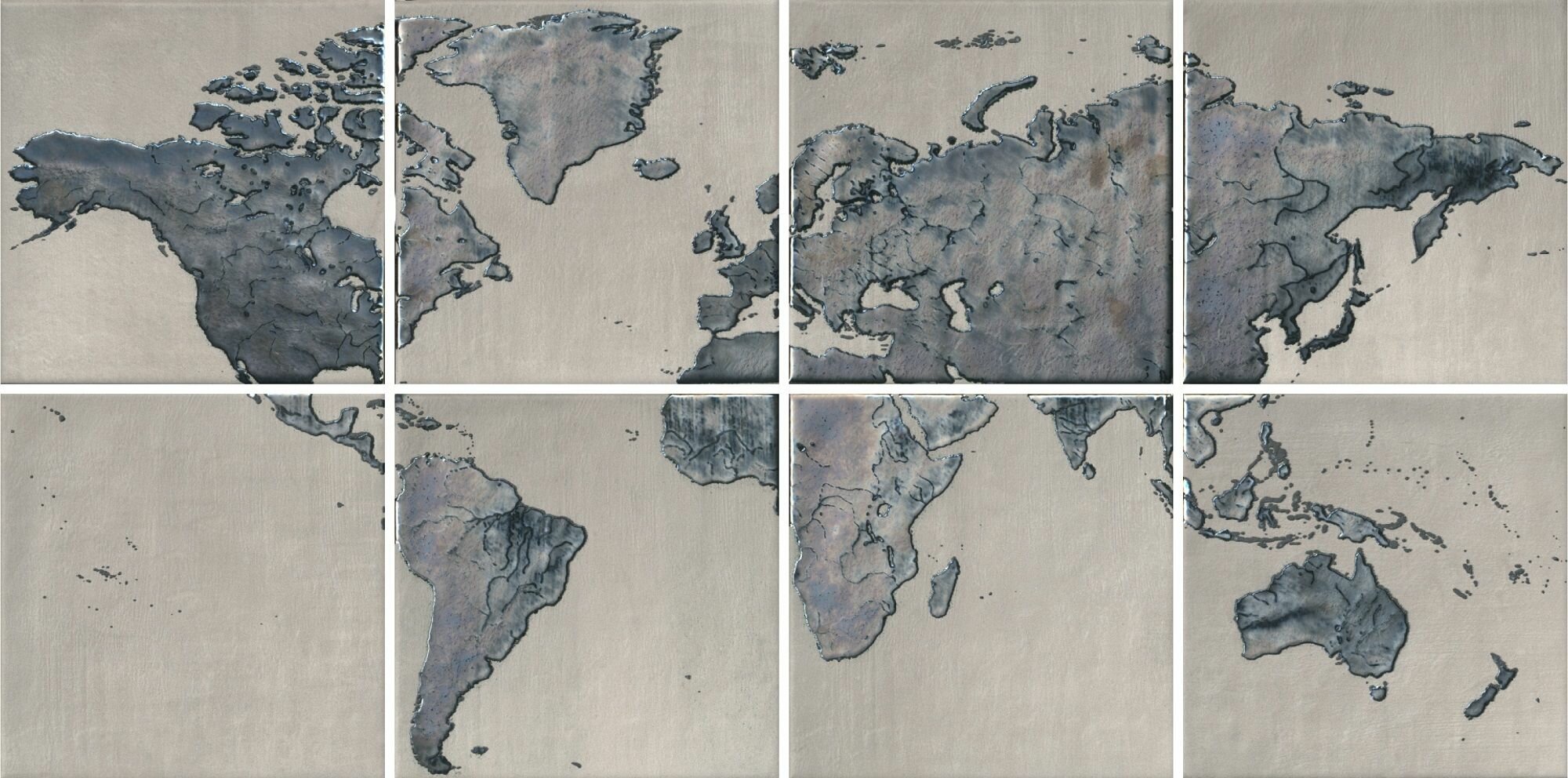 фото Панно Вокруг Света 80х40 из 8 частей Цена за 3шт