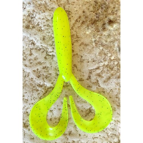 Мягкая крупная силиконовая приманка Pike Frog Ширасу, цвет Лимон/Сhartreuse, вес 50 гр, уп. 1 шт. приманка лягушка