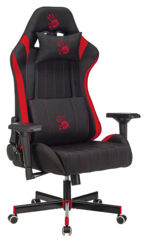 Кресло геймерское A4TECH Bloody GC-950 черный/красный текстиль/эко. кожа крестовина металл