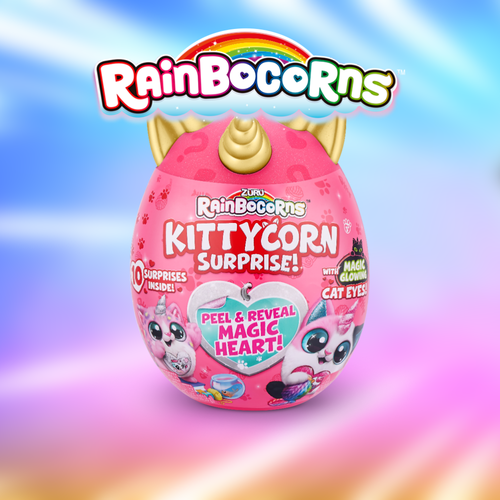 Игрушка ZURU Rainbocorns Kittycorn Surprise яйцо зуру котенок киттикорн золотой 19 см мягкая игрушка zuru rainbocorns mermaidcorn surprise яйцо зуру русалка розовый 24 см