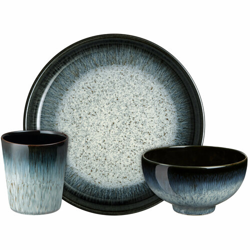 Набор посуды 3 предмета Сияние (стакан, тарелка, салатник) набор салатников denby studio grey 15 см 480 мл 4 шт