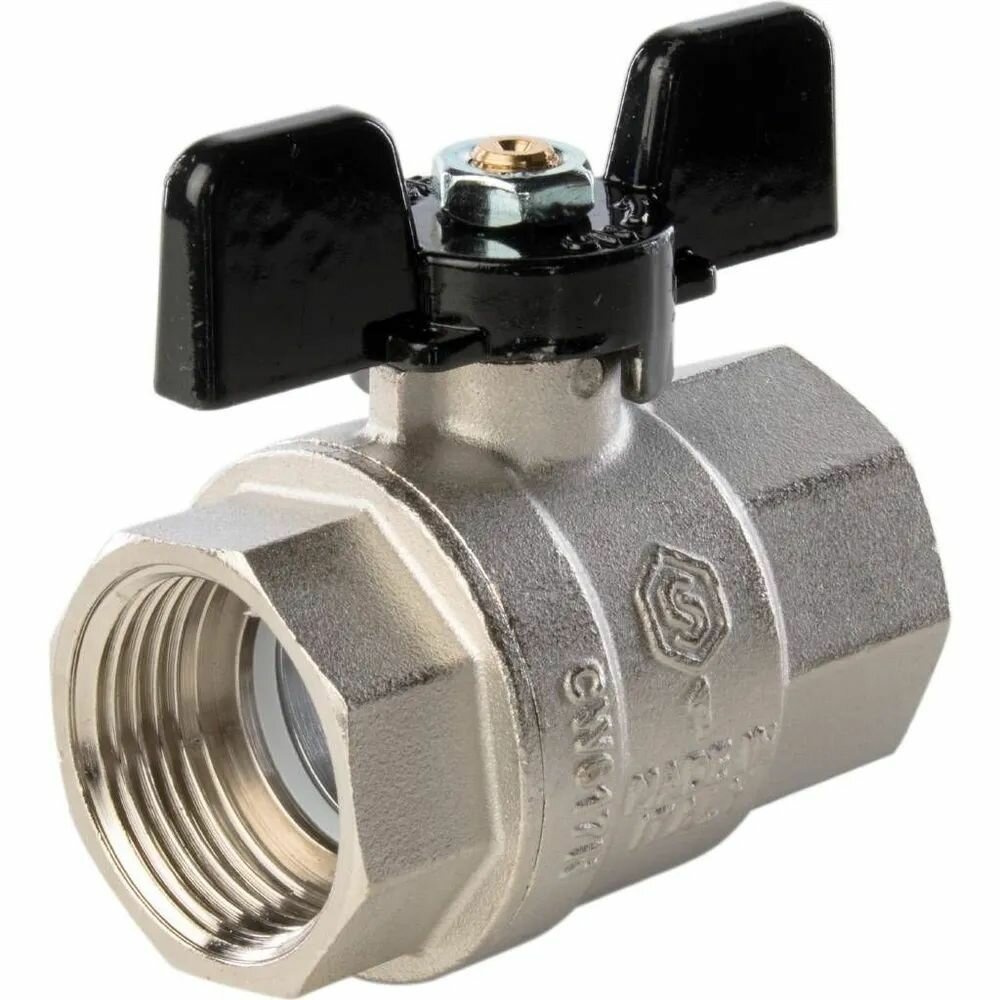 фото Кран шаровой General Fittings, полно проходной SVB-0002-000025 ВР/ВР ручка бабочка