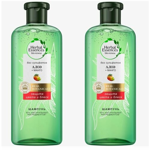 Herbal Essences шампунь, алоэ и манго, 380 мл, 2 уп